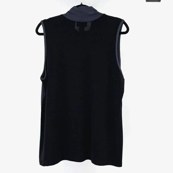 Lane Bryant Sleeveless Tunic Top Ruched Mock Neck Black/Gray Size 14/16W -NWT - Picture 3 of 7